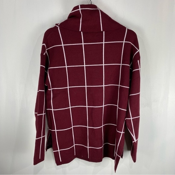 Zesica Plaid Super Soft Stretchy Pullover Turtleneck Sweater Size Medium (NWT) - Picture 5 of 5